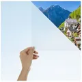 Blumtal Fensterfolie mit Milchglas-Effekt für Privatsphäre, Fensterfolie selbsthaftend, blickdicht, zuschneidbar, UV-Schutz bei Fenstern, Duschkabinen und Co. weiß 60 cm x 200 cm
