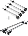 4x Fahrradträger Bike Pro + Dachträger Rio 120 kompatibel mit für Mercedes C-Klasse Kombi 93-14