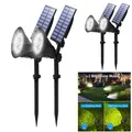 Solarstrahler T-SUN 2 Stück 4 LED Helle Gartenbeleuchtung 2 Modi IP