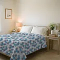 Sommer Steppdecke Basic, Mikrofaser, Soffioni Blu, 250x240cm