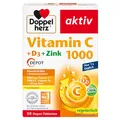 Doppelherz Vitamin C 1000 + D3 + Zink – Hochdosiert mit Vitamin C, Zink und Vitamin D3 zur Unterstützung einer normalen Funktion des Immunsystems – 30 DEPOT-Tabletten