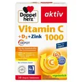 DOPPELHERZ Vitamin C 1000+D3+Zink Depot Tabletten 30 ST
