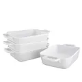 KVOTA Auflaufform klein für 1 Person – 4er Set | Rechteckige Ofen- & Backform aus Keramik | 400 ml Portionsform für Auflauf, Gratins & Desserts | kratzfeste Mini-Formen