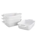 Auflaufform klein für 1 Person – 4er Set | Rechteckige Ofen & Backform aus Ke...