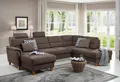 Home affaire Wohnlandschaft Palmera U-Form, B: 308 cm, optional Bettfunktion & Bettkasten, Federkern