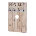 Mendler Wandgarderobe HWC-C89 Home, Garderobenpaneel Garderobe, Shabby-Look Vintage, 8 Haken 91x60cm - naturbraun