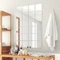48-tlg. Spiegelfliesen-Set Quadratisch Glas