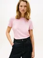 Tommy Hilfiger Kurzarmshirt TH SCRIPT REG C-NK SS TEE Stretch, Baumwollmischung, regular fit