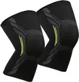 VITTO Kniebandage Männer/Damen - Bandage Knie zur Linderung von Knieschmerzen, Arthrose Knie, Meniskus (M, 2er Pack)