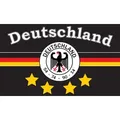 XXL Flagge DEUTSCHLAND 7 4 STERNE 250 x 150 cm mit 3 Messingösen Fanartikel, Flagge '54,'74,'90,'16