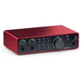 Focusrite Scarlett 2i2 4Gen Audio Schnittstelle, Rot Und Schwarz, Für Audio