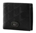 LACOSTE Monogramm Billfold Coin M Geldbörse Noir schwarz Neu