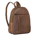 STILORD Hailey Tagesrucksack Damen Leder Rucksack Klein Vintage Daypack Frauen Rucksackhandytasche Cityrucksack für Ausgehen Shopping S Echtleder Farbe:Havanna - braun