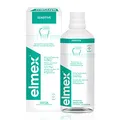 elmex Mundspülung Sensitive 400ml – Mundspülung für Extraschutz vor schmerzempfindlichen Zähnen und Zahnhalskaries – für die tägliche Zahnreinigung ohne Alkohol mit Minzgeschmack