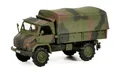 Schuco 1:87 Unimog S404 BW Pritsche/Plane - Hochwertiges Diecast Modell im Maßstab 1:87, Modellauto, 1:87, Militär, Sammlermodell, Diorama