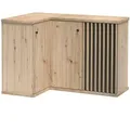 Beautysofa Eckkommode, Eiche Artisan, Holzwerkstoff, 123x85x82 cm, Wohnzimmer, Kommoden & Sideboards, Kommoden