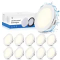 Gr4tec LED Einbaustrahler 230V IP65, 10er-Set 5W LED Spots Flach Neutralweiß 4000K 400LM, Deckenspots 68-80mm Loch, Spots Deckenleuchte Einbauleuchten Weiß für Badezimmer Küche Wohnzimmer