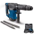 Scheppach Abbruchhammer AB1500X Betonhammer mit Transportkoffer & 3m Kabel | 20J Schlagkraft | 1300W Leistung | SDS-Max-Aufnahme | 4100 BPM | Zusatzgriff 360° | 6kg leicht | inkl. Spitz- & Flachmeißel