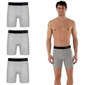 Myproblems Boxershorts Lange Boxershorts im 3er Pack – Lange Unterhosen aus Baumwolle Lange Boxershorts grau 4XL