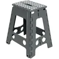 ZOLLNER Tritthocker, 100% Kunststoff, bis ca. 120 kg belastbar, Antirutschnoppen grau 29 cm x 45 cm x 22 cm