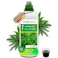 Purgrün® Bio-Cannabis-All-In-One-Dünger 1 Liter – Pflanzenanbau 420 – Organische Rezeptur – Premium-Flüssigdünger – NPK 4+1+7 – Mit Algenextrakt & Vinasse – Extra Kalium für hohen Ertrag