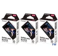Fujifilm Instax Mini Black Film 3er Pack 30 Bilder schwarzer Rahmen Mini 12 11 9