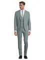 Steffen Klein Herren Anzug - Dreiteiler - Slim Fit - Größe 54 - Business Anzug mit Weste - Elastischer Komfort - Salbei