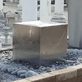 Jürgen Bocker - Gartenambiente Gartenbrunnen Brunnenquader Edelstahl matt Garten versch. Größen von 30 - 60 cm