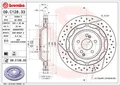 2x Bremsscheibe hinten Brembo 09C12833 für MERCEDES