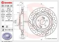 2x BREMBO 09.C128.33 Bremsscheibe für MERCEDES-BENZ