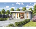 Gartenhaus Outdoor Life Sussex 2 inkl. Fußboden 630 x 470 cm lichtgrau