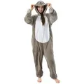 Katara Partyanzug Meerestiere Jumpsuit Kostüm für Erwachsene S-XL, Karneval - Kostüm, Kigurumi - Seerobbe Grau XL (175-185cm) grau Körpergröße XL (175-185 cm)