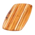 TeakHaus Elegant Schneidebrett Holz M | 36 x 24 x 1,5 cm | Nachhaltiges FSC-zertifiziertes Teakholz Brotzeitbrett Holz | Minimalistisches Holzbrett Küche für Frühstück und mehr