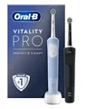 SPAZZOLINO ELETTRICO VITALITY PRO DUO NERO/BLU D103