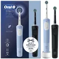NEU Oral-B Vitality Pro D103 Duo Elektrische Zahnbürste Schwarz Blau Timer Akku