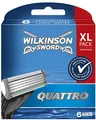 Wilkinson Sword Quattro Rasierklingen für Herren Rasierer, 6 St