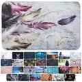 Sanilo Badematte mit Motiv, viele schöne Badteppiche zur Auswahl, rutschhemmend beschichtet, waschbar, schnelltrocknend, Polyester, rechteckig, sehr weich, hochwertig & modern, 50 x 80 cm oder 70 x 110 cm lila rechteckig | 70 cm x 110 cm