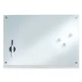 Zeller Present Magnettafel Magnetische Glastafel MEMO + 3 Magnete im Set, 60x40 cm, ZELLER