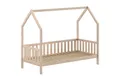 58 aufm Kessel Kinderbett Hausbett Kandace 90x200 Kiefer massiv natur mit Dachaufbau (inkl. Versand, Lieferung bis Verwendungsstelle), Spielbett und Schlafplatz in einem - individuell gestaltbar