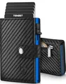 TENBST Geldbörse Herren, Slim Wallet Herren mit RFID & Münzfach, Wallets for Men, Hochwertige Geldbeutel, Kartenetui 8-Fach Portmonee, Geschenke zum Vatertag (Blue-Schwarz)