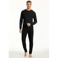 uncover by SCHIESSER Schlafanzug Uncover Nightwear (2 tlg) Langarm, Rundhals-Ausschnitt, Single Jersey-Qualität, weich schwarz 56