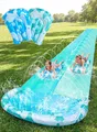 Wasserrutsche mit Sprinkler 22,5 Fuß 2 Bodyboards Garten Sommer