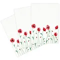 KRACHT 3er Pack Geschirrtücher Serie Mohnblume ca. 50 x 70cm Halbleinen bedruckt