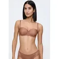 Triumph Bügel-BH Signature Sheer Monogramm-Tüll, abnehmbare Träger, nahtlose Cups braun 70