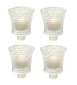 Spetebo Teelichthalter Teelichthalter für Kerzenständer - 4er Pack (Set), Punktstruktur für Kerzenständer