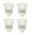 4x Teelichthalter für Kerzenständer - Partylicht Teelicht Halterung Glas Aufsatz