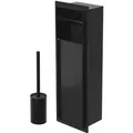 LuxeBath Unterputz-Schrankmodul WC aus Edelstahl Schwarz 60x20x10 cm