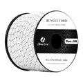 Abma Cord Gummiseil Expanderseil 10mm 10M Gummischnur UV Beständig Planenseil 100% Dehnung Spannseil für Plane, Anhängerplane, Sonnensegel, Zelte, Banner - Weiss & Schwarz