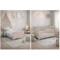Nelly Babybett 120x60 cm – Kinderbett – Umbaubar zum Juniorbett – Buche Massivholz – 3 Schlupfsprossen – EN 716 – Kaschmir - Creme