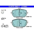 ATE 13.0470-3883.2 Bremsbelagsatz für MERCEDES BENZ A KLASSE CLA B GLA W177